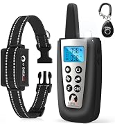 PaiPaitek 2 in 1 Dog Bark Collar and Training Collar - Smart Bark and Shock Collar Combo, Automat...