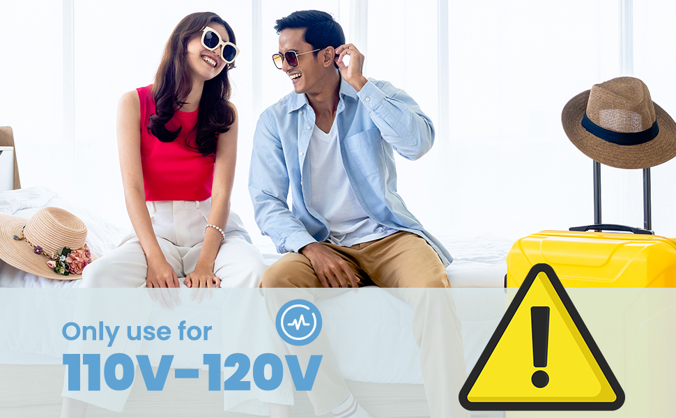 Steamer for 110V-120V only - check voltage before use!