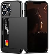 Nvollnoe for iPhone 13 Pro Case with Card Holder Heavy Duty Protective Dual Layer Shockproof Hidd...