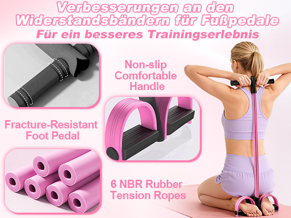 pedal resistance band with handle