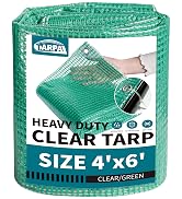 Greenhouse tarp 4'x6' Clear Tarp Heavy Duty Waterproof with Grommets or Zip Ties