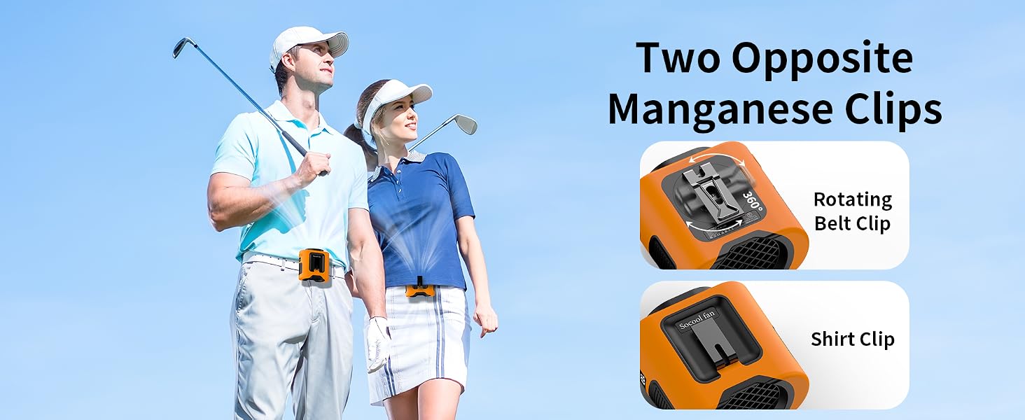 belt fan clip on waist portable cooling fan
