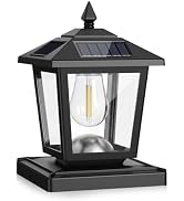 Peasur 1 Pack Solar Post Cap Lights Outdoor, Fit 4x4 5x5 6x6 Wood/Vinyl Posts, 2 Brightness Modes...