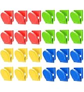Magnetic Clips, 24 Pieces Metal Magnet Clips Heavy Duty Fridge Magnets Clip Refrigerator Whiteboa...