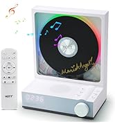 Bluetooth CD Player with Speakers and RGB Color Lights, HOTT Desktop Home CD Players with Remote ...