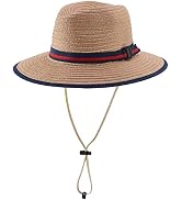 Connectyle Little Boys Fedora Sun Hat Kids Wide Brim Panama Hat Summer Beach Hat