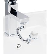 Hibbent 1080° Swivel Faucet Extender, Metal Rotatable Sink Faucet Aerator with Brass Extension, D...