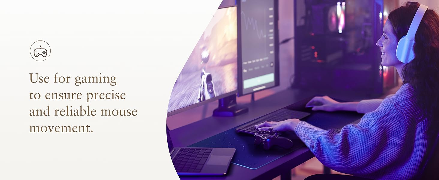 Use for gaming to ensure precise and reliable mouse movement.