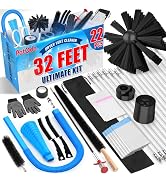 PetOde 32-Feet Dryer Vent Cleaner Kit, Dryer Vent Cleaning Kit Lint Remover with Dryer Vent Brush...