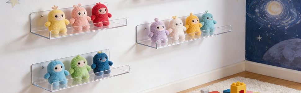 Clear Acrylic Floating Shelves