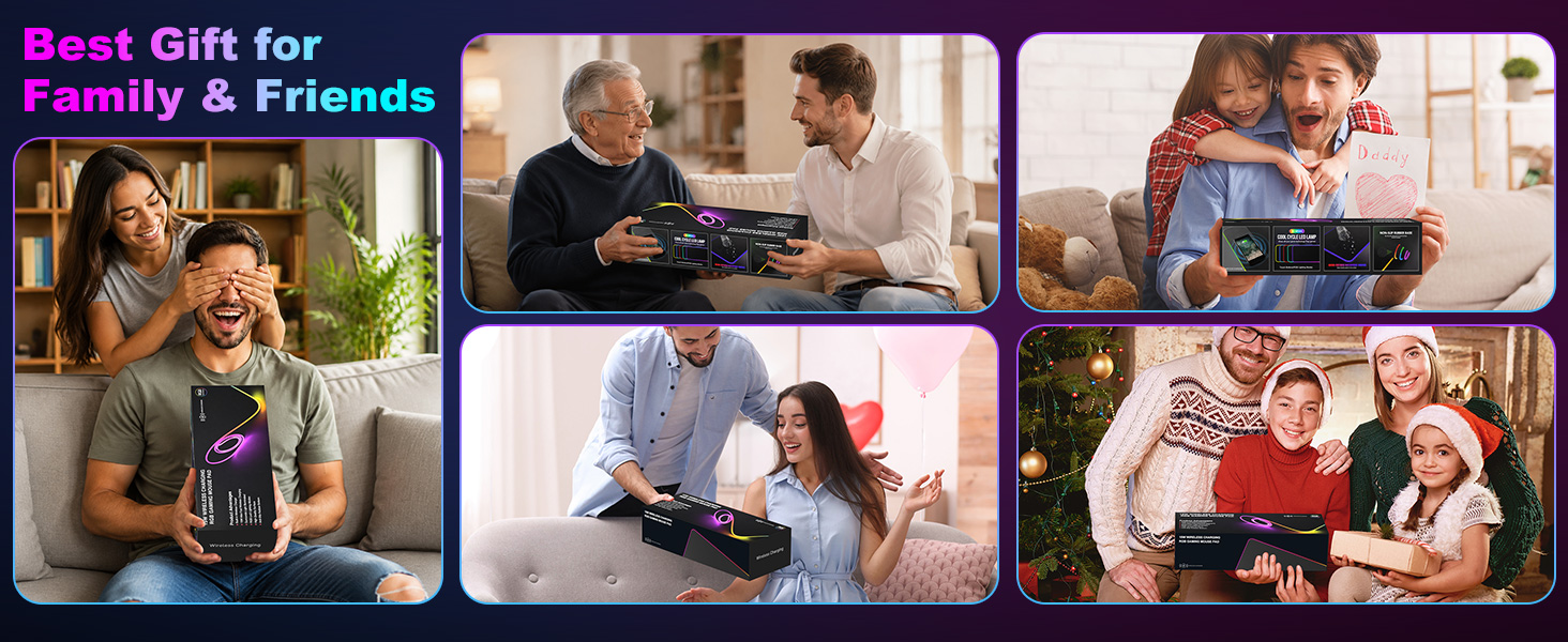 3 in 1 Wireless Charging RGB Gaming Mouse Pad