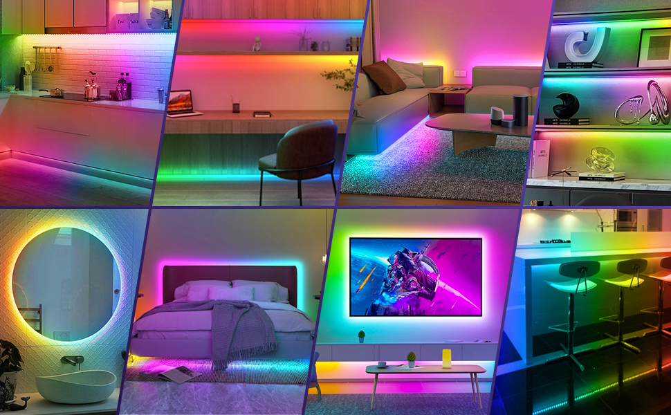led lights strip for tv led backlights, bedroom, kitchen, desk, mirror, under cabinet