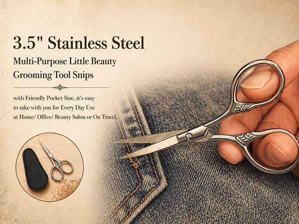 Small scissors sharp precision scissor with case 7