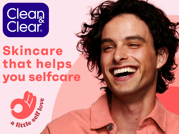 young man laughing happy on coral colored background, cartoon left hand making "okay" hand gesture