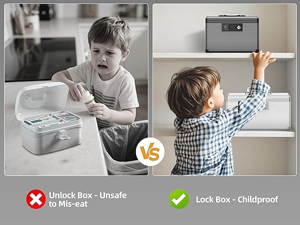 childproof medicine lock box