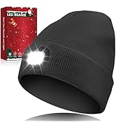 Unisex LED Beanie Hat with Light, Christmas Stocking Stuffers Gifts for Men, White Elephant Gifts...