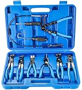 weyleity 9PCS Wire Long Reach Hose Clamp Pliers Set | Hose Clamp Pliers Set Fuel Oil Water Hose A...
