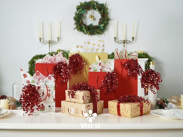 red christmas bows