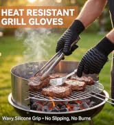 1472°F Heat Resistant BBQ Gloves with Fingers