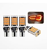 Pniwuno 4 PCS T15 4014 45SMD LED Reverse Lights, 12V High Brightness Brake Light, 6500K 800LM Car...