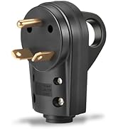 30 Amp RV Male Plug Replacement ED-304P Heavy Duty 125V 30A with Ergonomic Grip Handle,30AMP Plug...