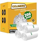 3 Gallon Clear Small Garbage Bags (200 Count) Bathroom Trash Bags Plastic Wastebasket 2 Gallon 4 ...