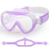 Kids Swim Mask - Ultimate 180° Anti-Fog Kids Diving Mask Leak-Proof Child Swim Goggles with Nose ...
