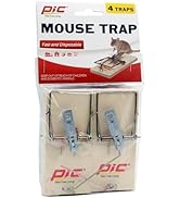 PIC Wood Mouse Traps, 4 Count