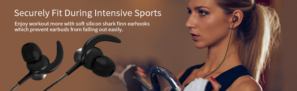 secure fit comfort comfortable sport earbuds workout exercise wired in-ear running sleeping snug