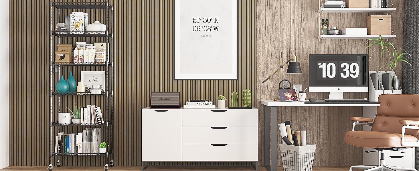 shelving unit with wheels