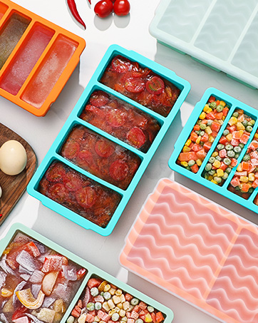 3-Pack Silicone Freezer Trays with Lid