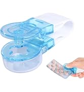 Blue Pill Puncher Tool, Portable Pill Taker Remover, Tablets Pills Blister Pack Opener, Tablets P...