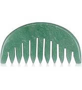 ideayard Jade Massage Comb for Head Anti-Static Hair Jade Stone Comb, Real Natural Jade Stone Gua...