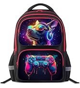 HiGaits Kids Backpack for School - 17 Inch 3D Reflective Cartoon Bookbag with Dual Zippers, Ergon...