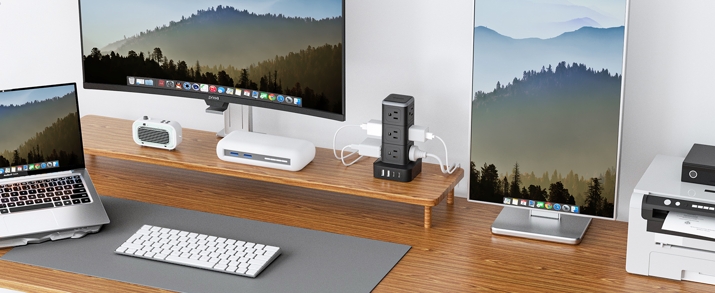 outlet tower with usb ports with surge