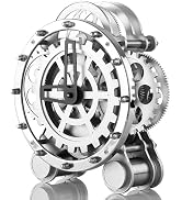 Wkevnu Gear Clock,Real Moving Gear Desk Clock,Vintage Industrial Mechanical Clock,10.6 Inch Metal...
