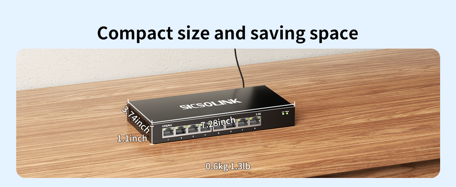 Compact size and saving space