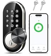 TEEHO TE341 Smart Keyless Entry Door Lock with App Control, Digital Keypad Bluetooth Electronic D...