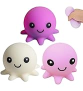 Stress Relief Squishy Tool for Adults, 3pcs Anxiety and Relaxation Squeeze Tool, Octopus Shape Se...