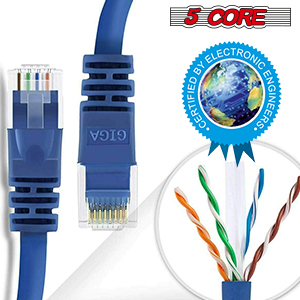 Cat6 Ethernet Cable, 6ft LAN, Network, Internet Cable, RJ45