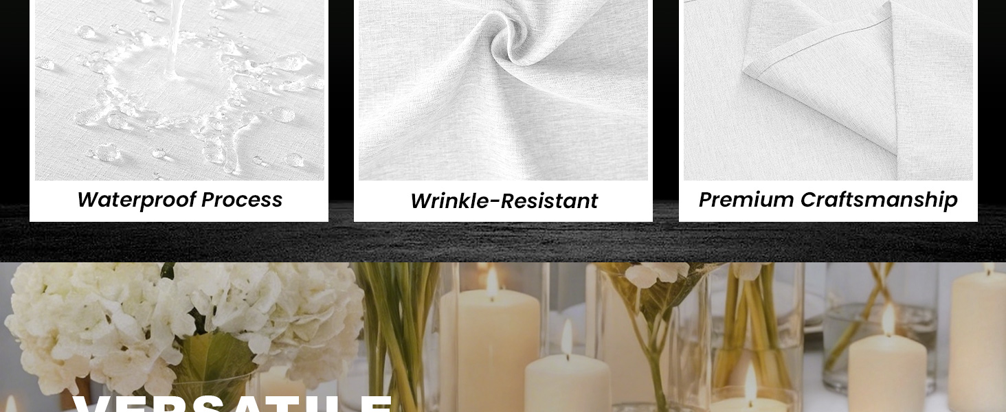 wedding fabric polyester 6 ft party washable table cloth white rectangle tablecloths rectangular