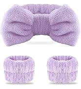 WSYUB Spa headband, Wristbands, Headband for Washing Face, 2pcs Wristlets for Sleeves Dry, Make u...