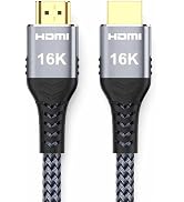 Avaoaa 16K 8K 4K HDMI Cable 2.2 96Gbps 3.3FT, Ultra High Speed Cable 8K 4K 240Hz 144Hz 120Hz Brai...