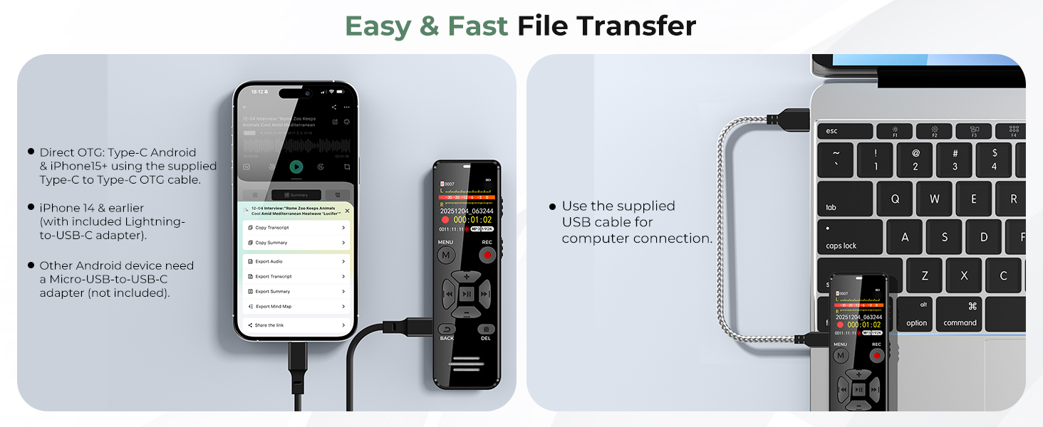 Transfer files quickly and easily between your phone and computer