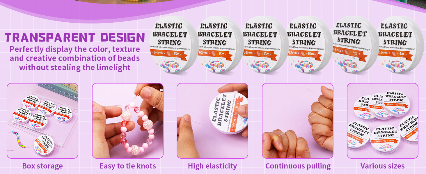 Stretch Bead Cord for Jewelry Making