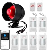 WiFi Alarm System for Home Security, 120dB Wireless Alarm Security System with Free Notification ...