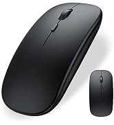 Dolrso Wireless Bluetooth Mouse for iPad/MacBook Pro/Air/Laptop/pc Rechargeable Silent Mouse Port...
