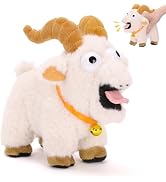 FunisFun Goat Plush with Bell, Goat Stuffed Animal with Funny Screams Sound, Gag Gift for Adults ...