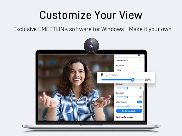 EMEET C950 1080P Webcam with EMEETLINK software