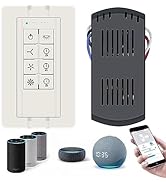 Universal Smart Ceiling Fan Remote Control and Light Dimmer, 3 Speed with 2-8h Timming, Smart Hom...